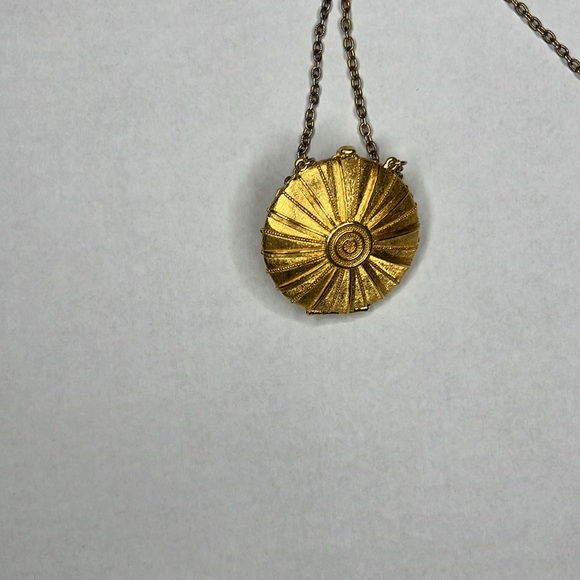 Estee Lauder Perfume Pendant Vintage 1970’s Necklace Lapis Gold - Picture 4 of 6